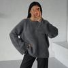 Soft Furry Oversize Sweater – Grey