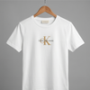 Ck tee white gold logo