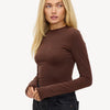Brown fitted top