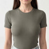 Khaki basic lycra top