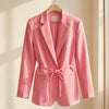 Rosé Paris Belted Blazer