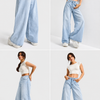 Its basic big sizes Frozen Sky Denim